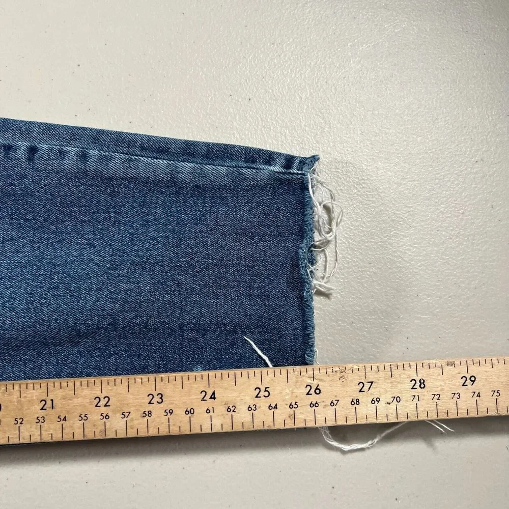 PacSun Vintage Icon Mom Jeans 25‎ Raw Hem Tapered Leg Medium Wash Streetwear - Picture 5 of 8